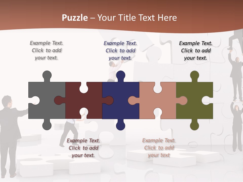 Building Isolated Businessmen PowerPoint Template