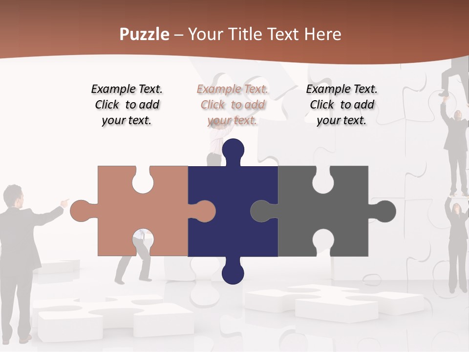 Building Isolated Businessmen PowerPoint Template