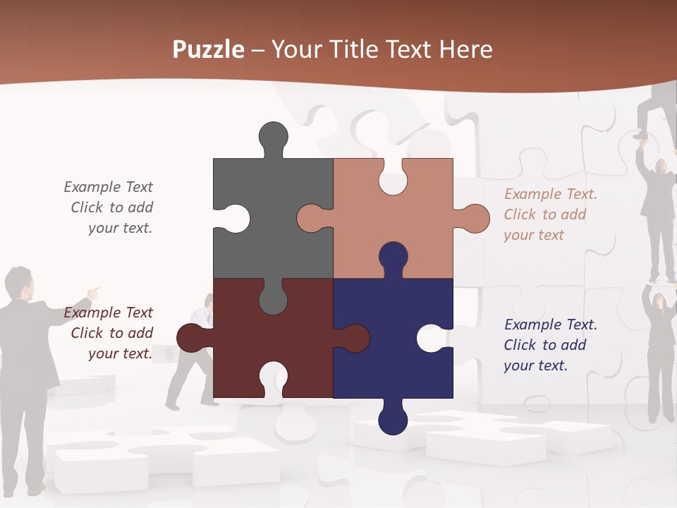 Building Isolated Businessmen PowerPoint Template