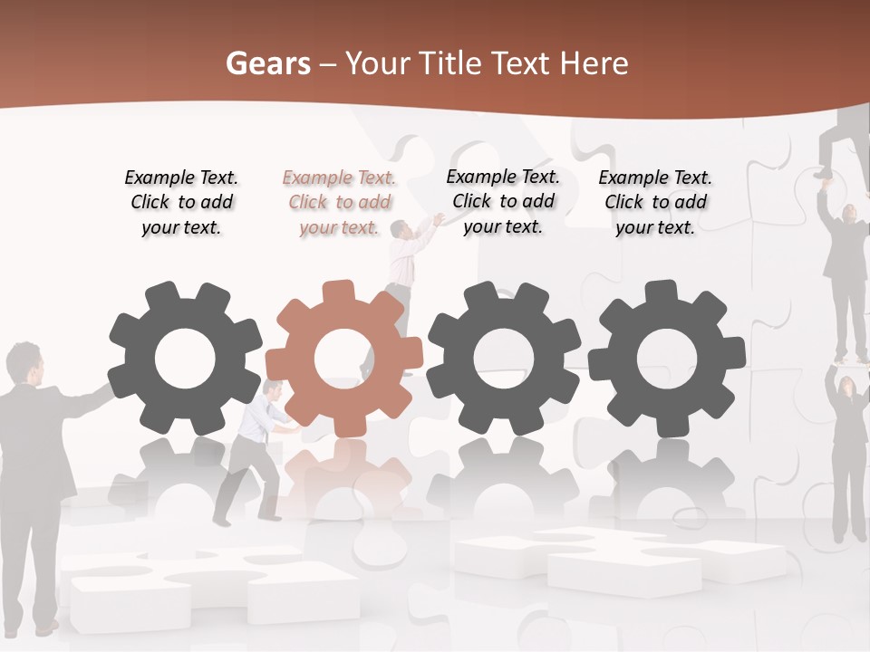 Building Isolated Businessmen PowerPoint Template