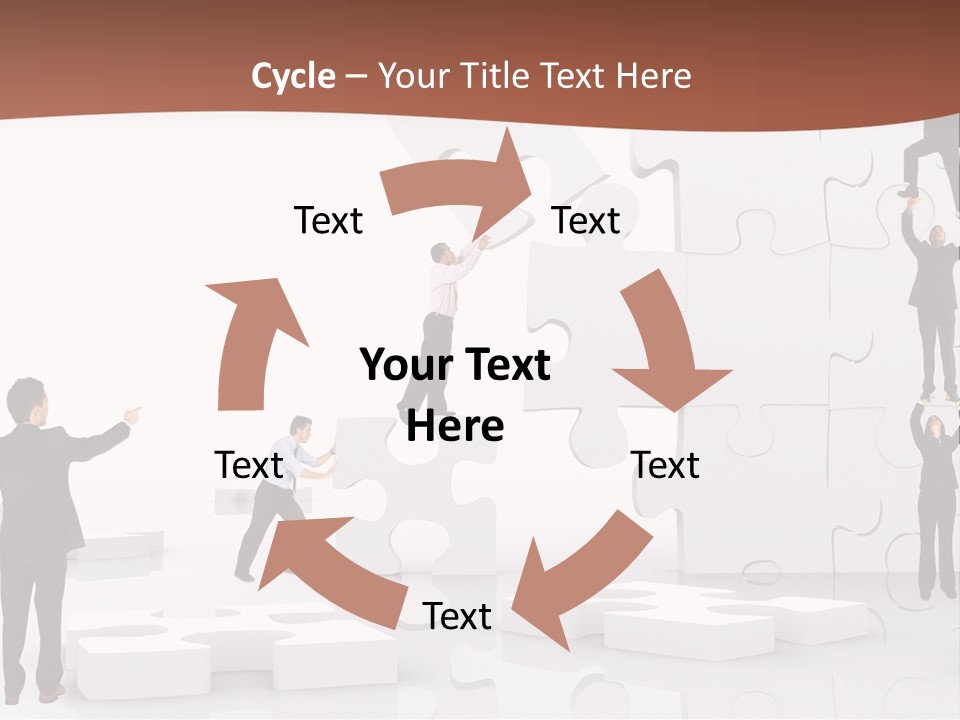 Building Isolated Businessmen PowerPoint Template