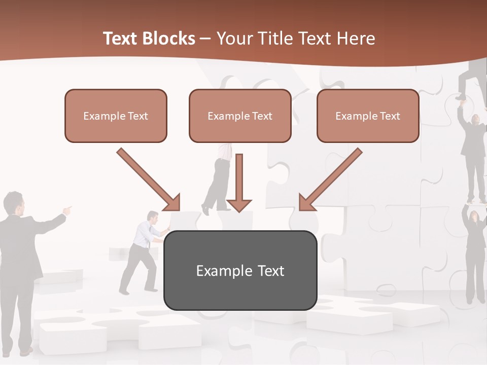 Building Isolated Businessmen PowerPoint Template