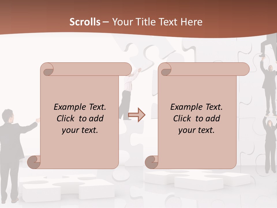 Building Isolated Businessmen PowerPoint Template
