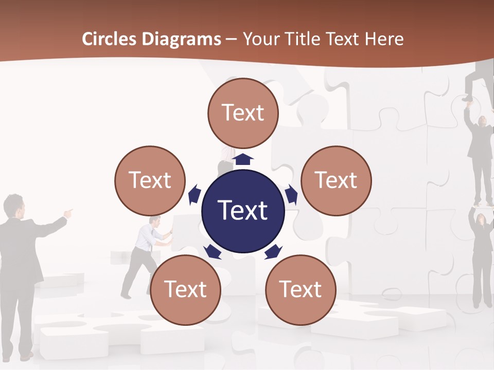 Building Isolated Businessmen PowerPoint Template