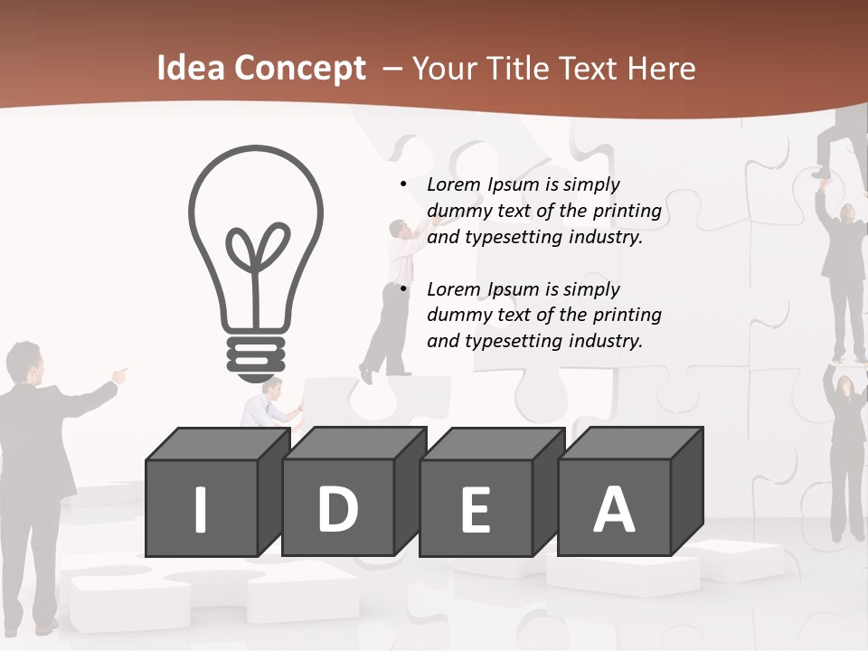 Building Isolated Businessmen PowerPoint Template