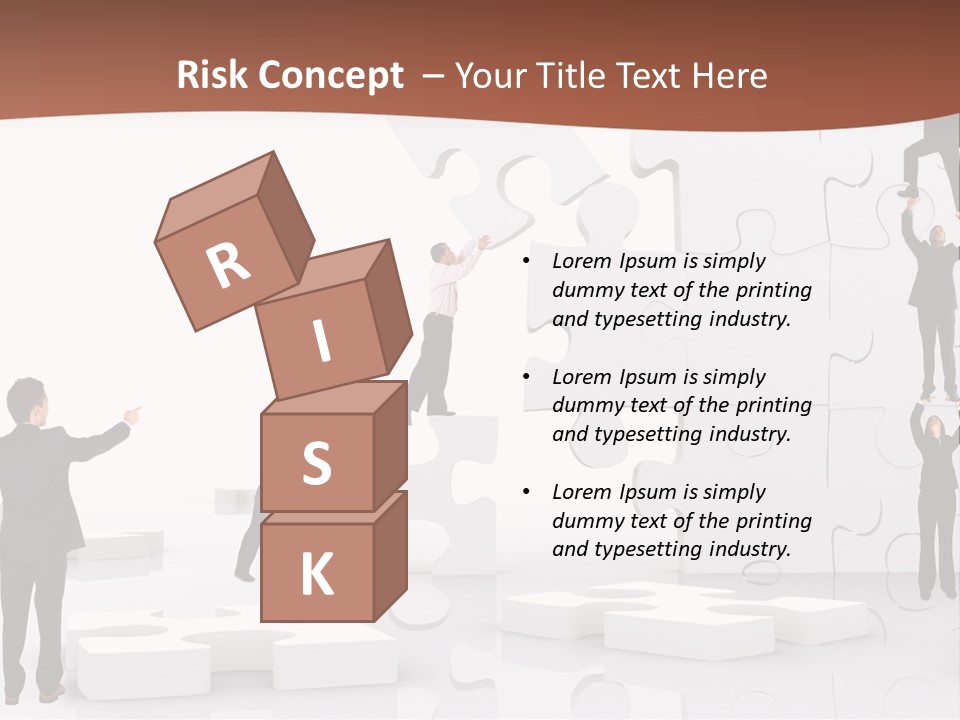 Building Isolated Businessmen PowerPoint Template