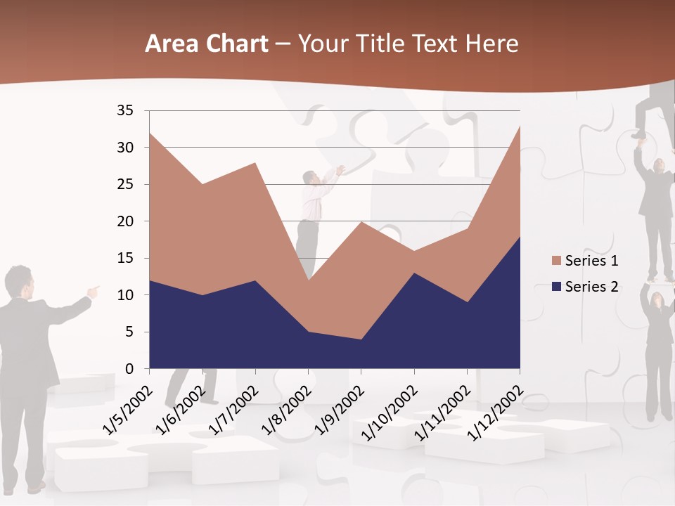 Building Isolated Businessmen PowerPoint Template