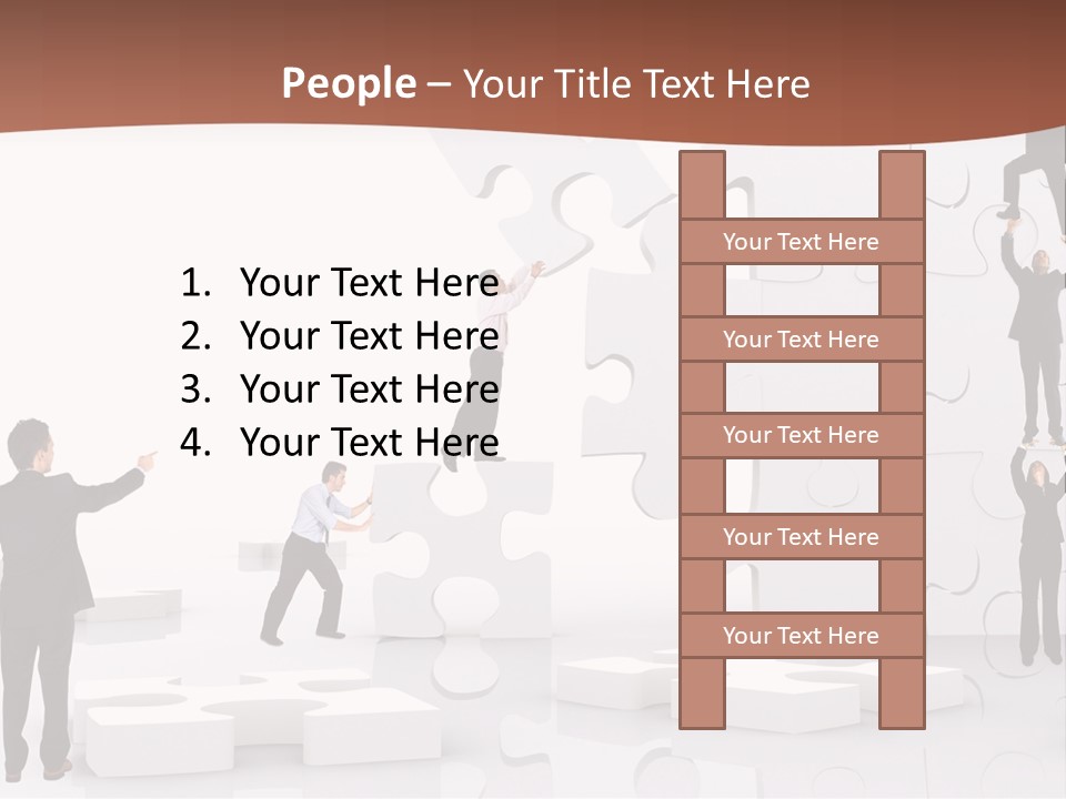 Building Isolated Businessmen PowerPoint Template