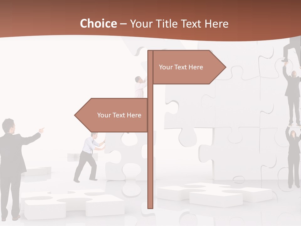 Building Isolated Businessmen PowerPoint Template