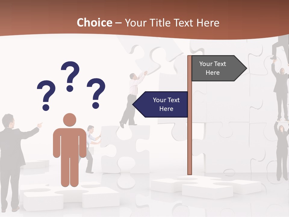 Building Isolated Businessmen PowerPoint Template