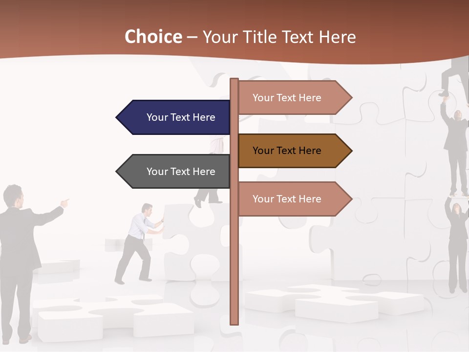 Building Isolated Businessmen PowerPoint Template