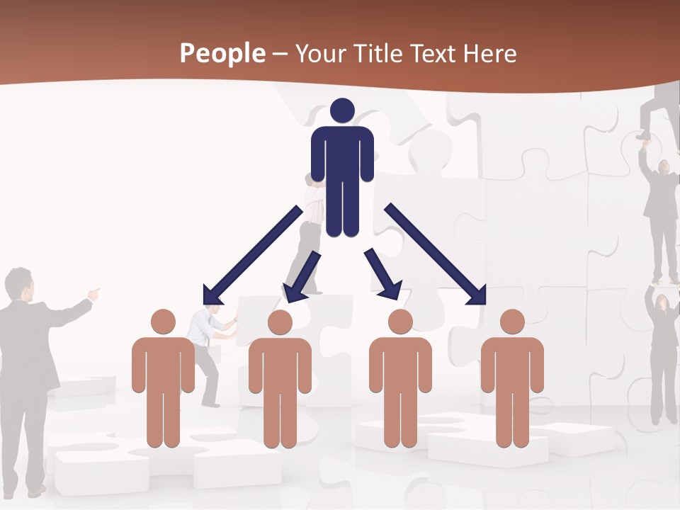 Building Isolated Businessmen PowerPoint Template