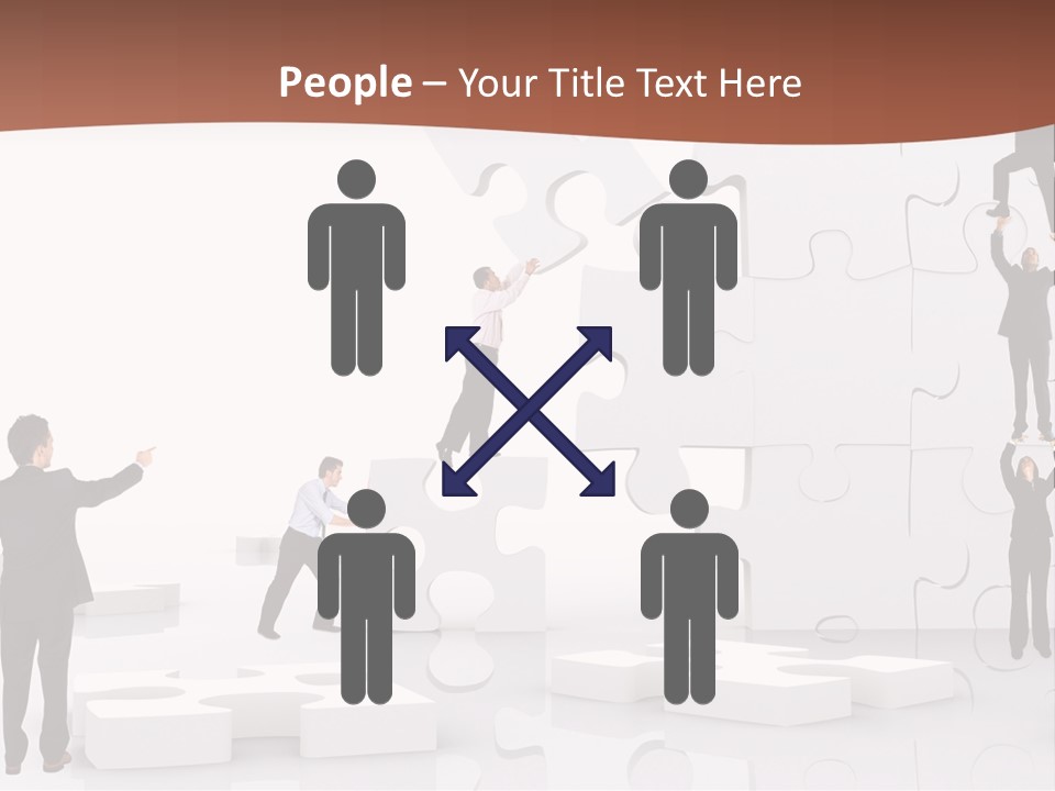 Building Isolated Businessmen PowerPoint Template