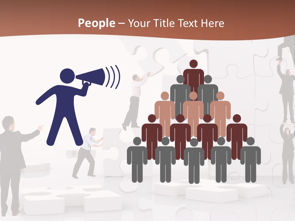 Building Isolated Businessmen PowerPoint Template