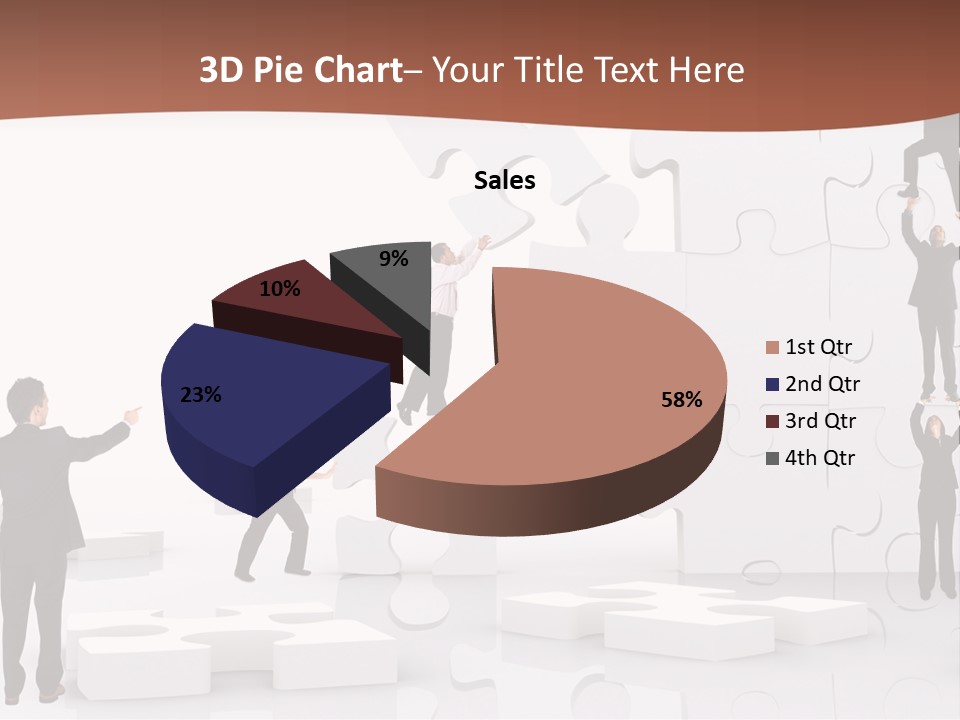 Building Isolated Businessmen PowerPoint Template