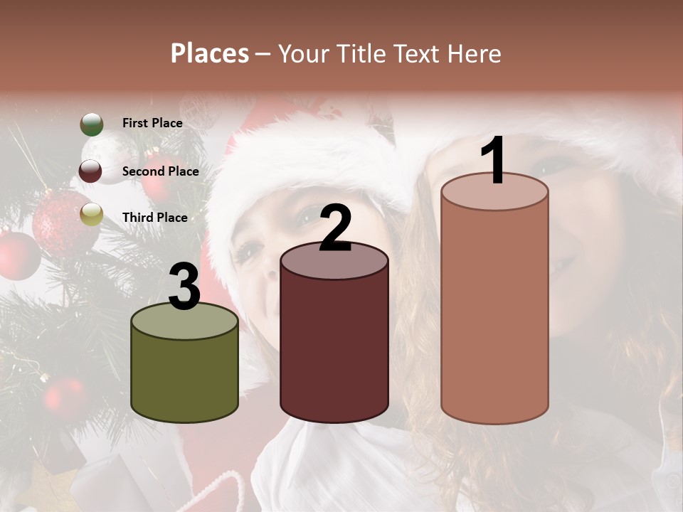 Female Christmas Tree Play PowerPoint Template