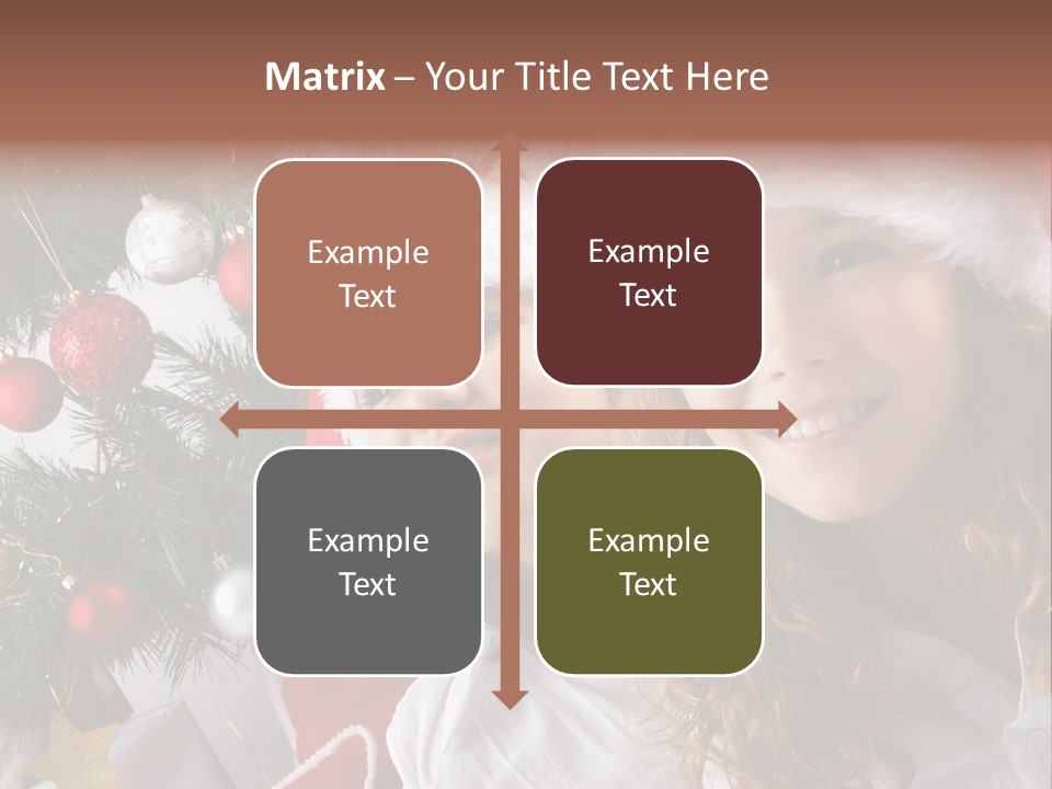 Female Christmas Tree Play PowerPoint Template