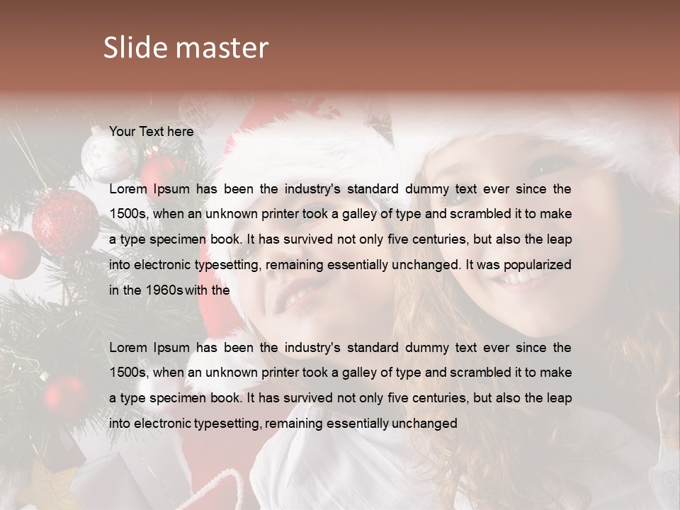 Female Christmas Tree Play PowerPoint Template