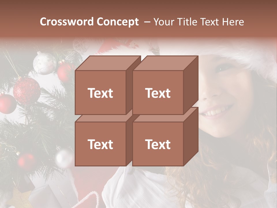 Female Christmas Tree Play PowerPoint Template