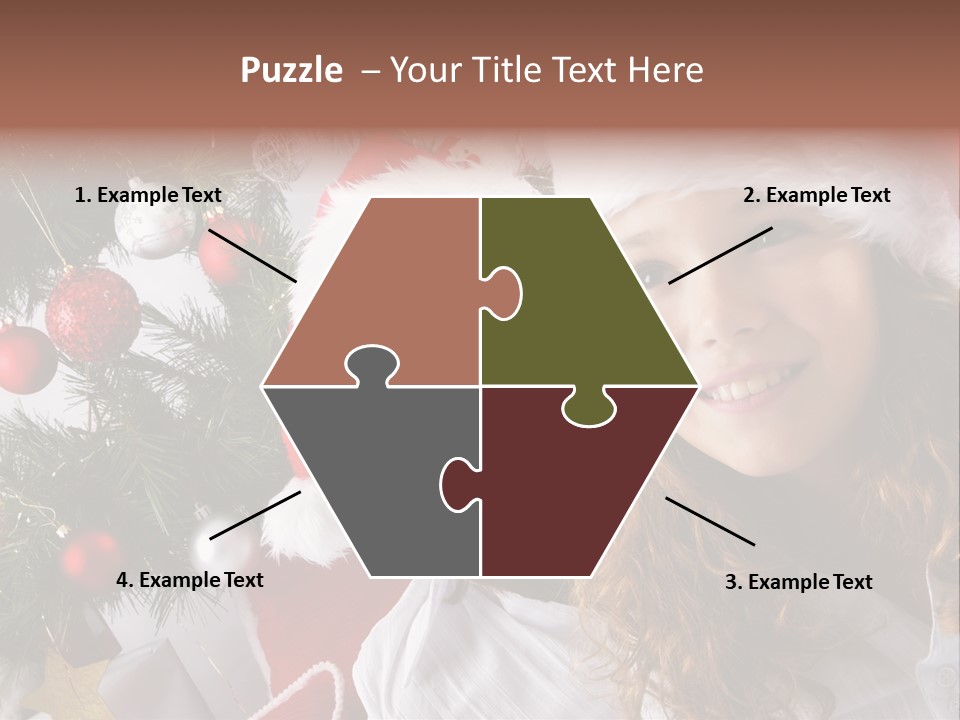 Female Christmas Tree Play PowerPoint Template