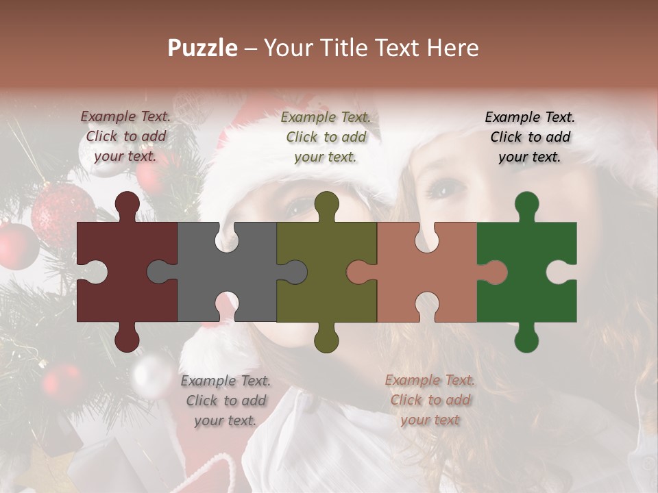 Female Christmas Tree Play PowerPoint Template