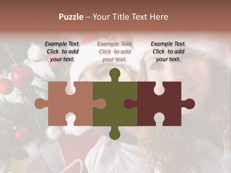 Female Christmas Tree Play PowerPoint Template