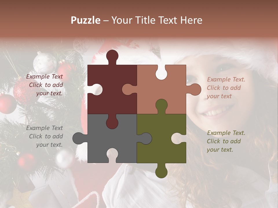 Female Christmas Tree Play PowerPoint Template