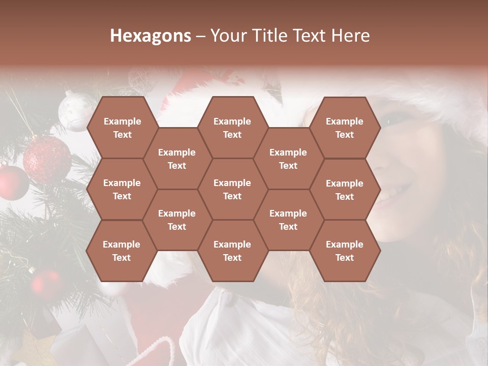 Female Christmas Tree Play PowerPoint Template