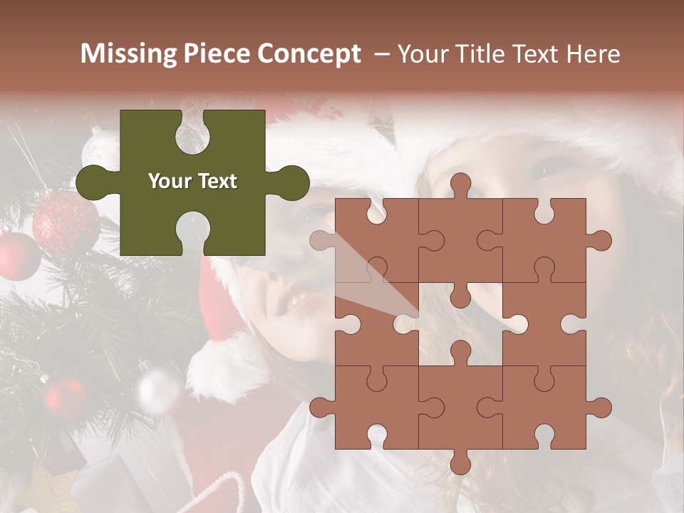 Female Christmas Tree Play PowerPoint Template