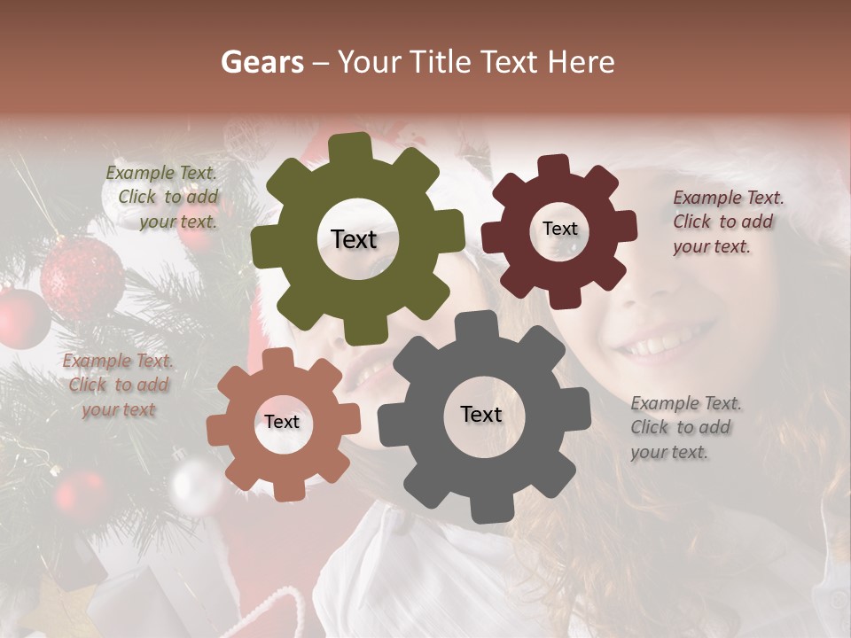 Female Christmas Tree Play PowerPoint Template