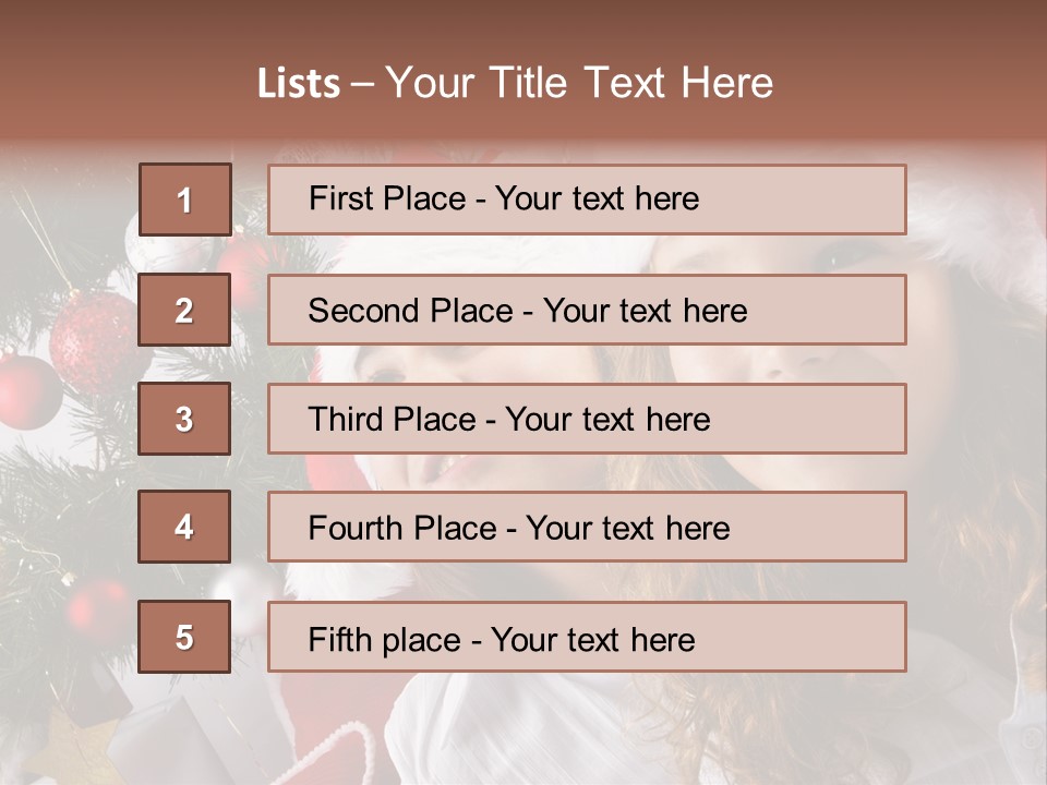 Female Christmas Tree Play PowerPoint Template