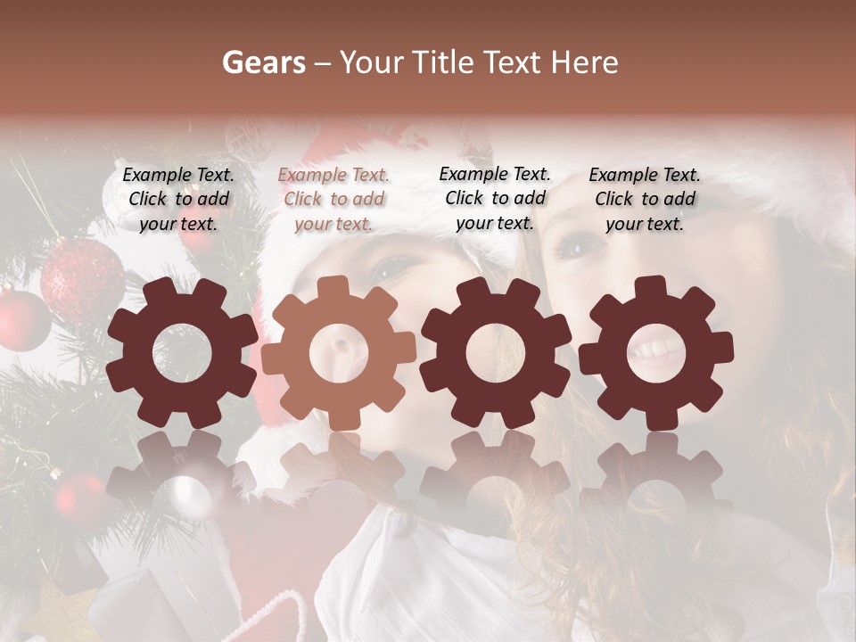 Female Christmas Tree Play PowerPoint Template