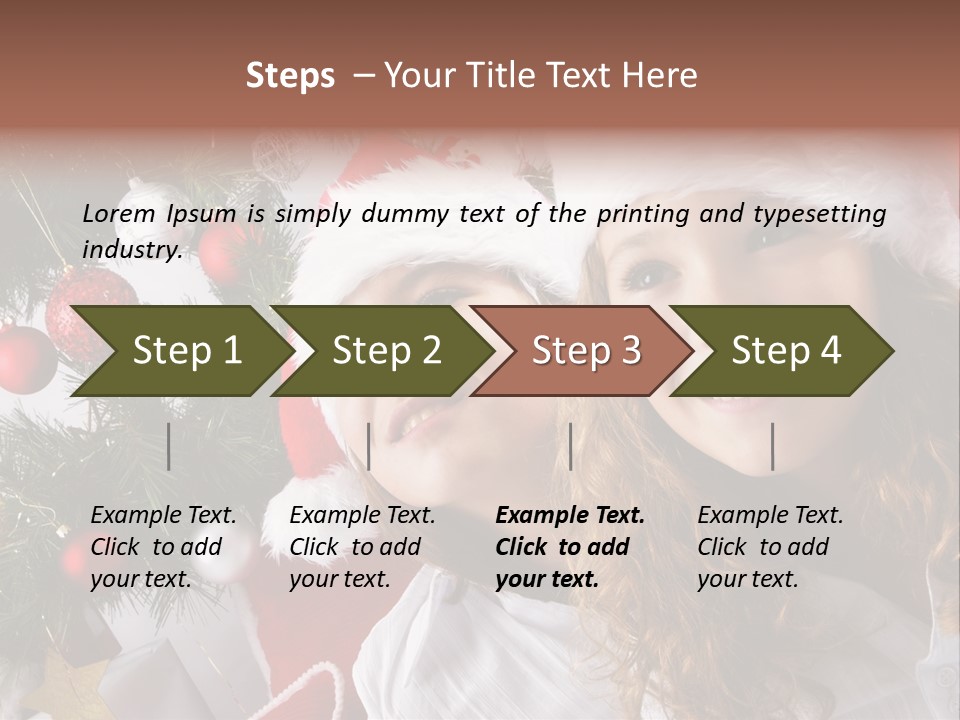 Female Christmas Tree Play PowerPoint Template