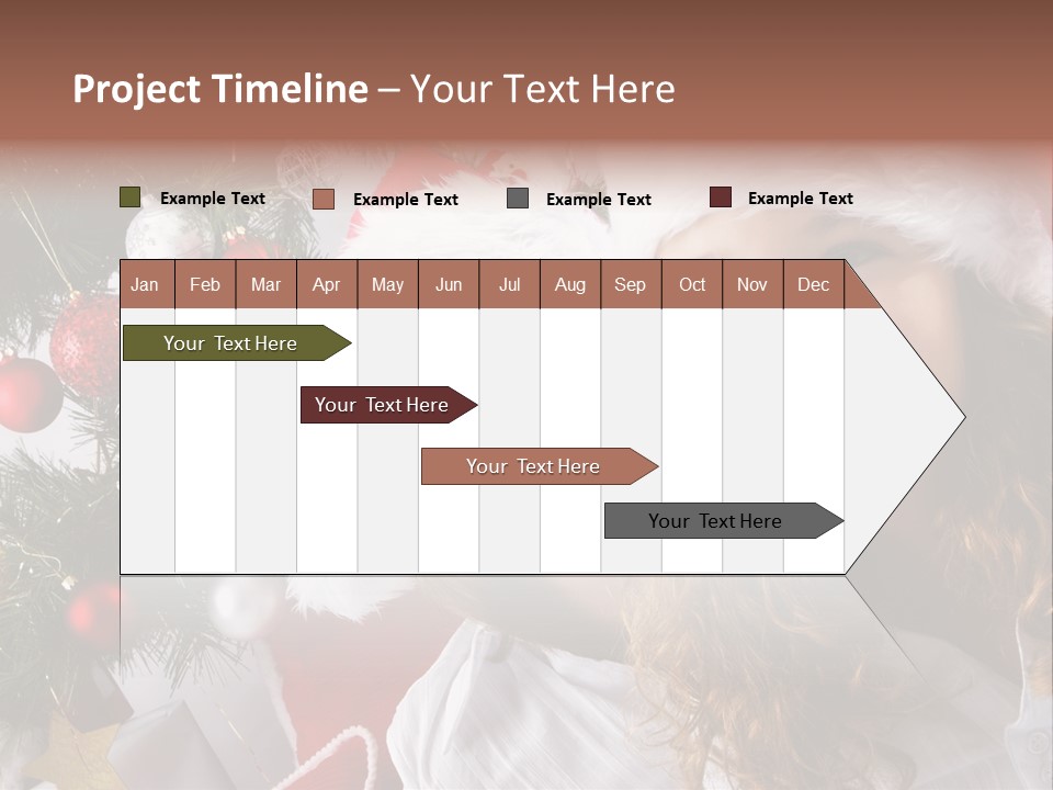 Female Christmas Tree Play PowerPoint Template