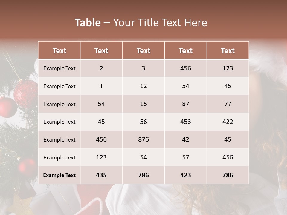 Female Christmas Tree Play PowerPoint Template