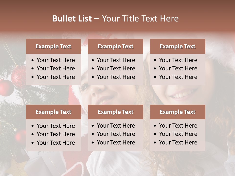 Female Christmas Tree Play PowerPoint Template