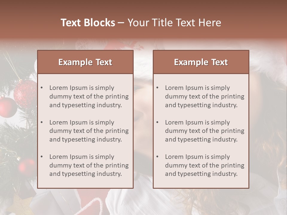 Female Christmas Tree Play PowerPoint Template