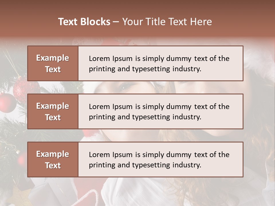 Female Christmas Tree Play PowerPoint Template