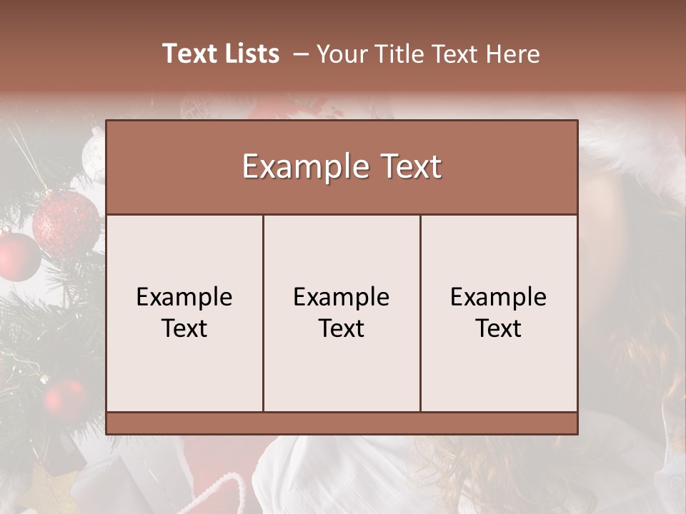 Female Christmas Tree Play PowerPoint Template