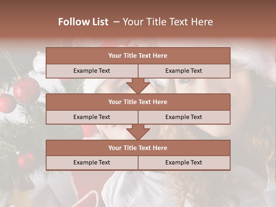 Female Christmas Tree Play PowerPoint Template
