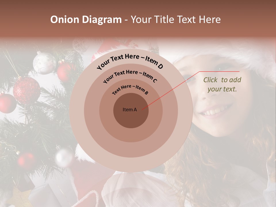 Female Christmas Tree Play PowerPoint Template