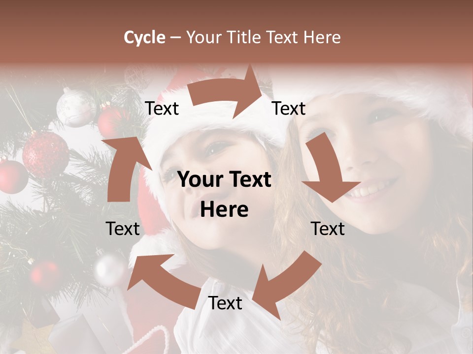 Female Christmas Tree Play PowerPoint Template