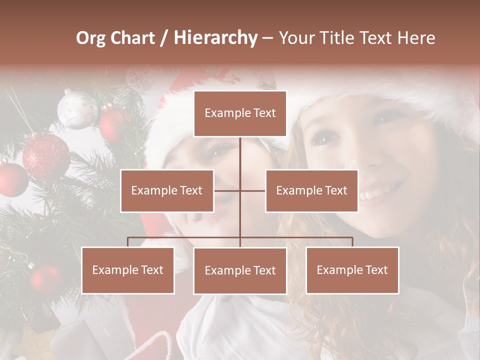 Female Christmas Tree Play PowerPoint Template