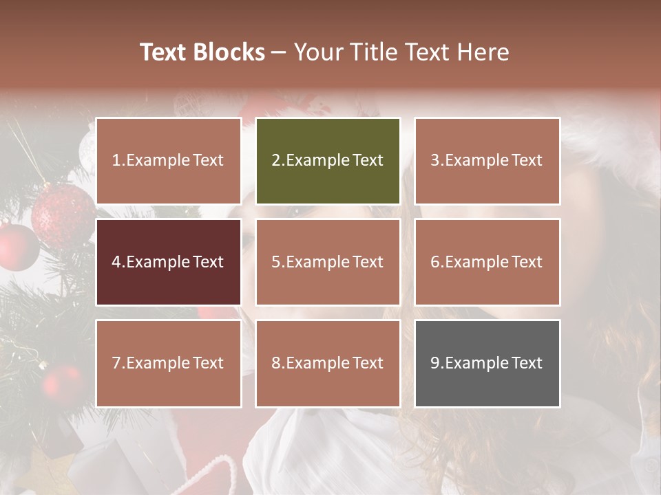 Female Christmas Tree Play PowerPoint Template