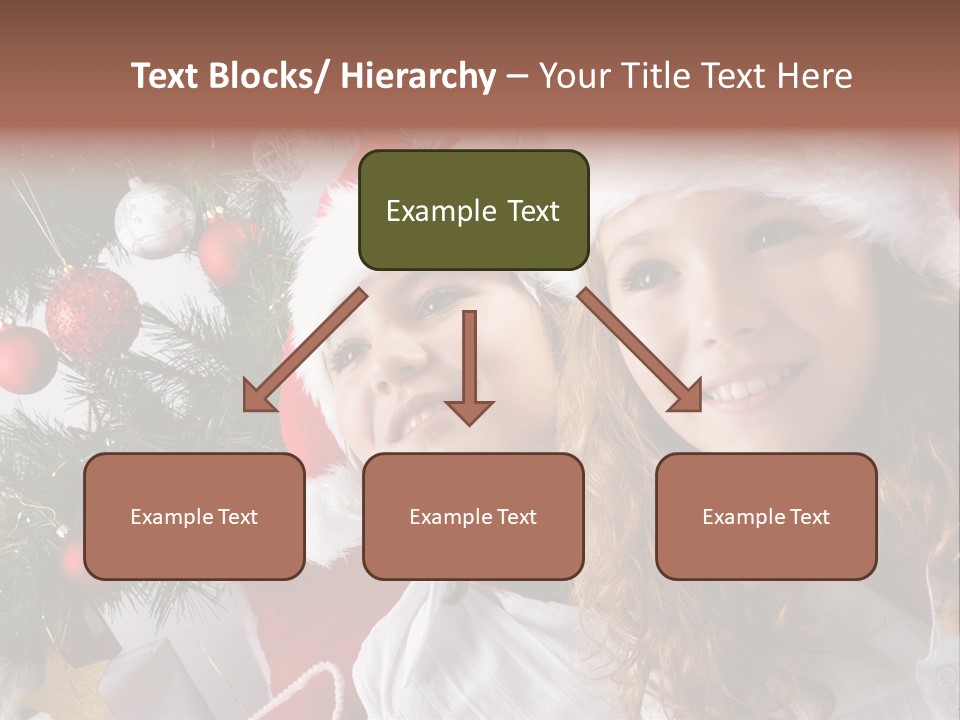 Female Christmas Tree Play PowerPoint Template