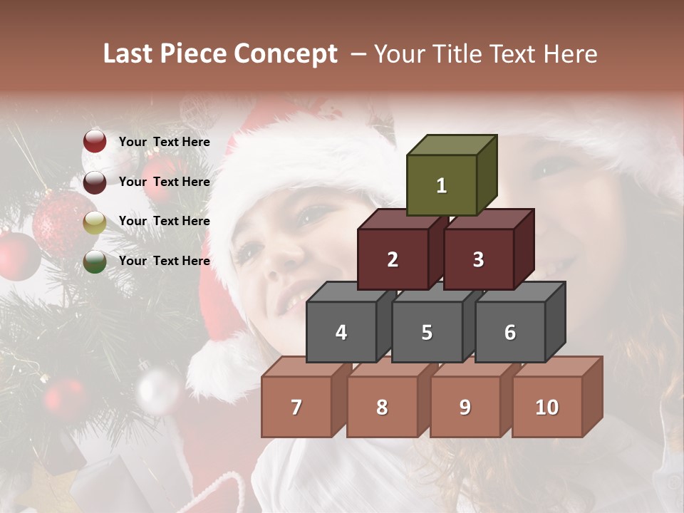 Female Christmas Tree Play PowerPoint Template