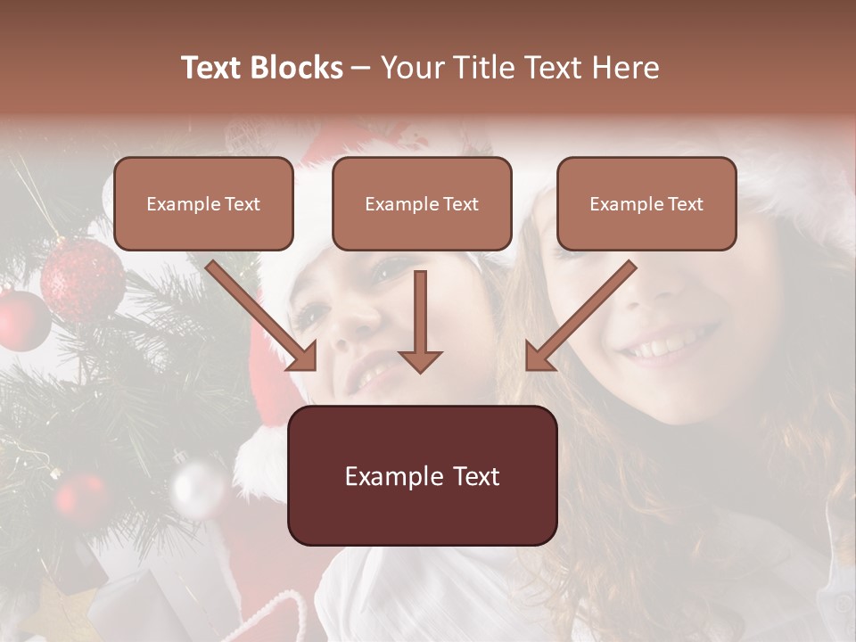 Female Christmas Tree Play PowerPoint Template