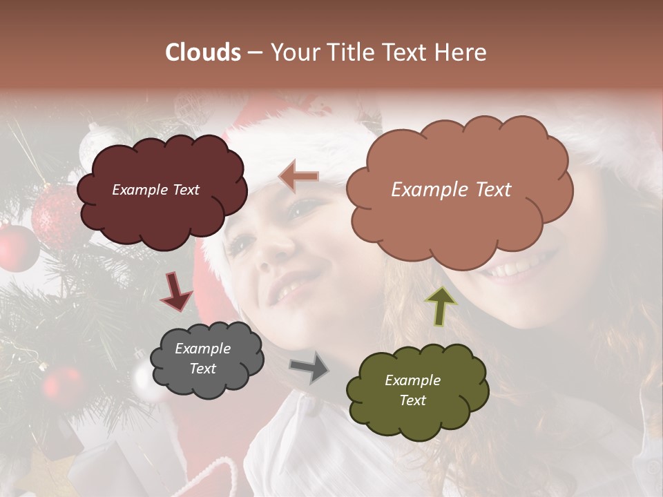 Female Christmas Tree Play PowerPoint Template