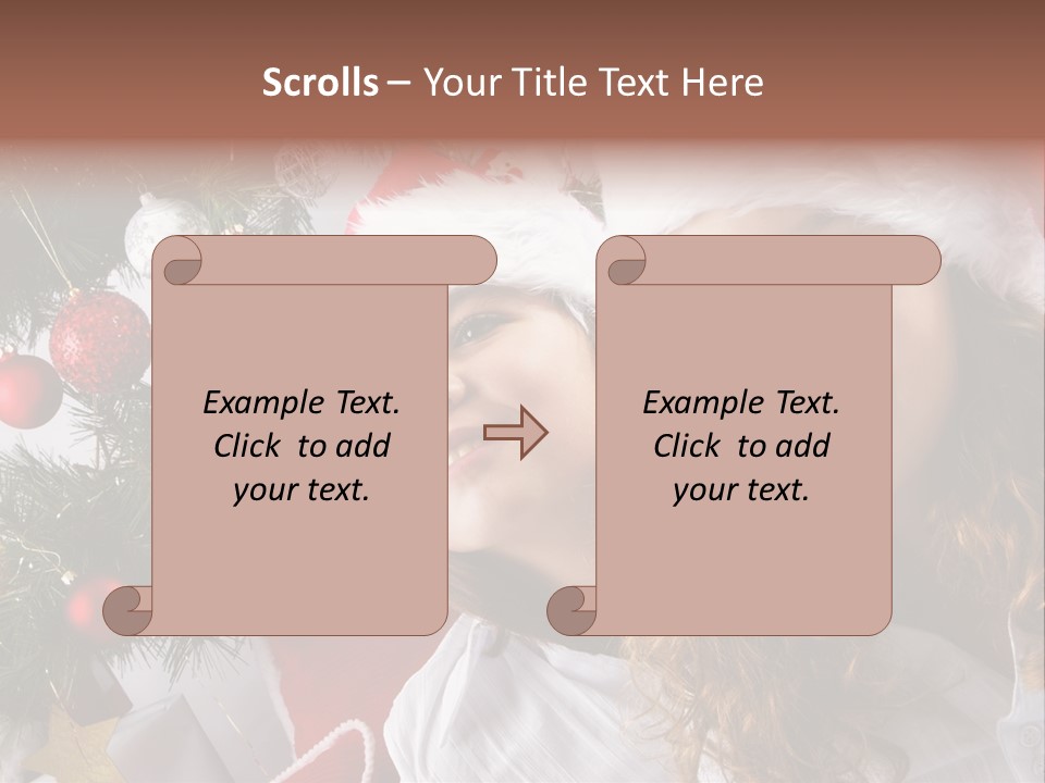 Female Christmas Tree Play PowerPoint Template