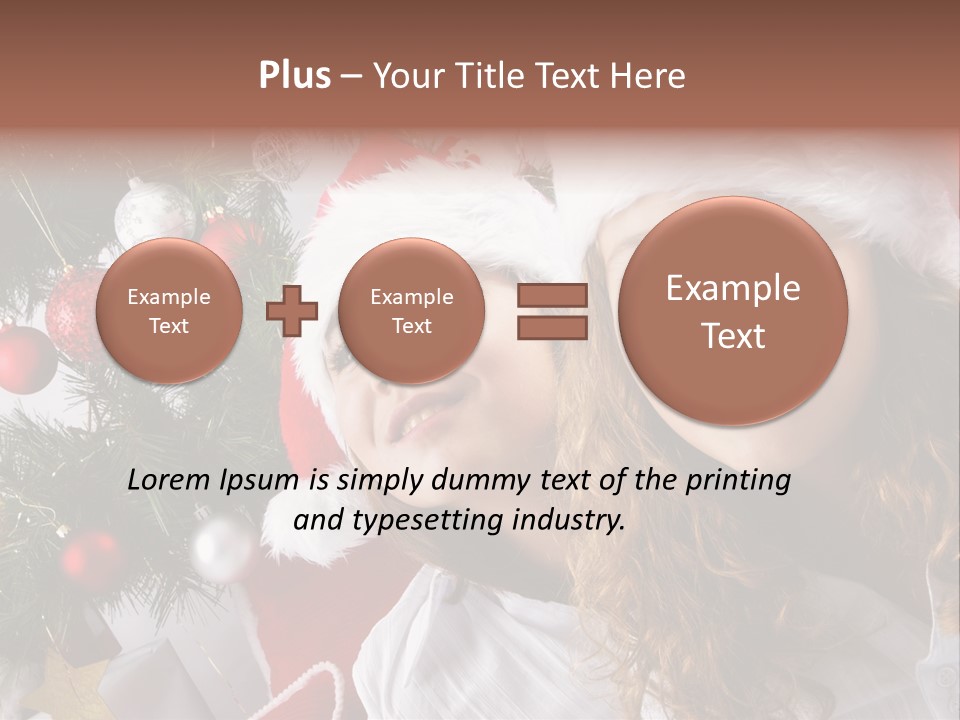 Female Christmas Tree Play PowerPoint Template